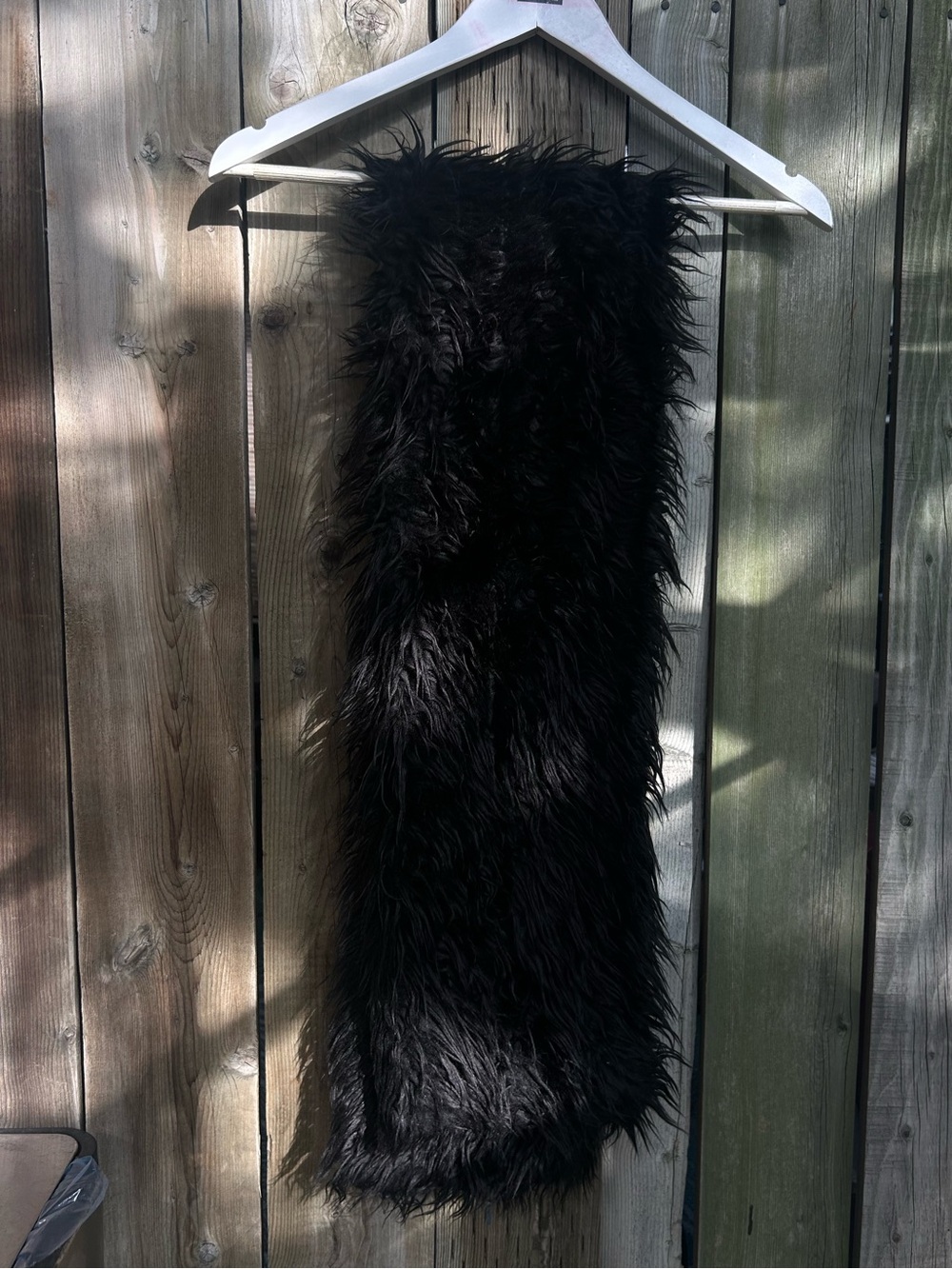Our Legacy Black Faux Fur Scarf Accent